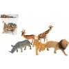Teddies Zvieratá safari plast 11-15cm 5ks v sáčku