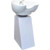 Kadernícky stĺpový umývací box Detail biela noha - biela misa (DHS6660white)