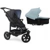 TFK Mono3 2v1 Premium Black Combi carrycot + Seat unit Nafukovacie kolesá Hlboká vanička Blue Dual Color