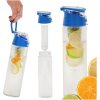 Fľaša na nápoje s ovocím 800ml modrá