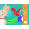 DJECO Puzzle Duo Pohyblivé zvieratka