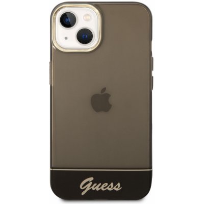 Púzdro Guess Camera Outline Translucent iPhone 14, Čierne