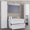 VCM VCM 5-dielna umývadlová skrinka Badinos 2 zásuvky 60 cm so zrkadlom a 2 vysokými skrinkami, biela