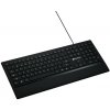 Canyon HKB-6, klávesnica, USB, multimediálna, 124 kláves, modro LED podsv., pogum. povrch, štíhla, čierna, SK/CZ CNS-HKB6-CS