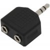 SOLEX Rozdvojka audio 1xJACK3,5st vidlica na 2xJACK3,5st zdierka AC16