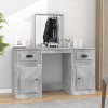 vidaXL Toaletný stolík so zrkadlom betónové sivý 130x50x132,5 cm 3185339