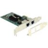 DeLock PCI Express Card > 2 x Gigabit LAN - Síťový adaptér - PCIe 2.0 nízký profil - Gigabit Ethern 89944