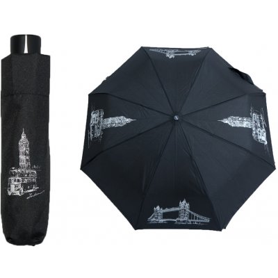 Doppler Mini fiber London dámsky skladací dáždnik černý