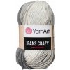 YarnArt Jeans Crazy 8204 Melírovaná sivá