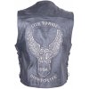 Kožená moto vesta Sodager Live To Ride Vest čierna - 5XL