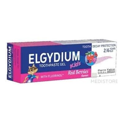 ELGYDIUM KIDS gélová zubná pasta s fluorinolom pre deti s príchuťou lesného ovocia 1x50 ml