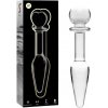 Nebula series by ibiza - model 7 anal plug borosilicate glass clear 13.5 cm -o- 3 cm