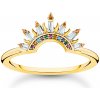 Thomas Sabo TR2456-488-7-54 Gold-plated prstýnek with sunbeams and coloured stones