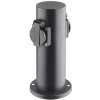 Solight PG10B, záhradný stĺpik IP44, nerez oceľ, 2 zásuvky, valec, čierny PG10B
