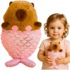 Leantoys Plyšová hračka Kapybara Morská panna Ružová 28 cm
