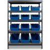 Majster Regál Nitová regálová jednotka 5L 180x120X45 ANTR TEXT MATE+Ergobox 5 modrá, Modrá