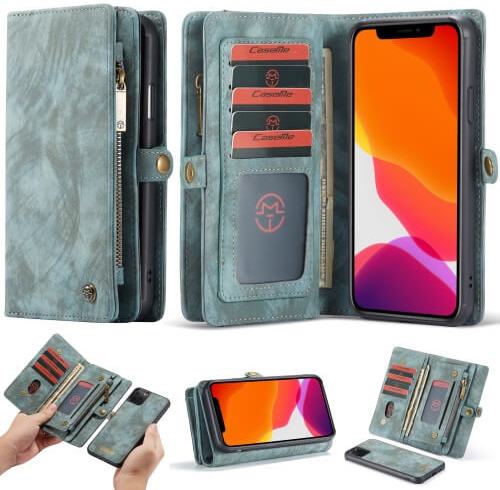 PROTEMIO 16777 WALLET Obal s peňaženkou 2v1 Apple iPhone 11 Pro modrý