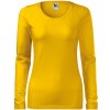 MALFINI Dámske tričko s dlhým rukávom Slim - Žltá | M