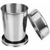 Nerezový pohár skladací Poldecák 75ml (Turistické poháriky na alkohol | kovové poldecáky)
