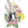 ZUTY Maľovanie podľa čísel - KRÁLIK MEDZI LETNÝMI KVETMI Rámovanie: bez rámu a bez vypnutia plátna, Rozmer: 80x100 cm