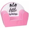 Baby Nellys Detské kresielko / pohovka Lux Little Princess ružové