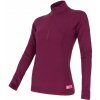 Dámske tričko dl.rukáv zips SENSOR MERINO DF lilla XL