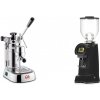 La Pavoni Professional Lusso + Eureka Helios 75, black