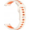 PROTEMIO 111855 SPORTY Vymeniteľný silikónový remienok Garmin Vivoactive 6 bielo-oranžový