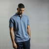Tee Jays Modrosivá pánska polokošeľa, Luxury Stretch Veľkosť: XL Tee Jays
