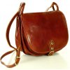 MAZZINI Dámska kožená kabelka | hnedá camel L86b