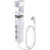 Kábel Strend Pro, L-1,4 m, predlžovací, 6v1, 3x zásuvka, 2x USB-A, 1x USB-C, s upnutím na stôl