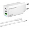 WOZINSKY 126560 WOZINSKY GaN 65W Sieťová nabíjačka s káblom USB-C biela