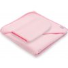 Detská froté osuška s kapuckou New Baby BASIC 80x80 ružová