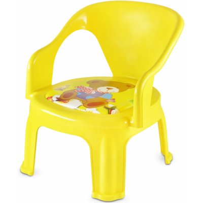Jenifer Child 909321 detská stolička s pískajúcim podsedákom plastová žltá