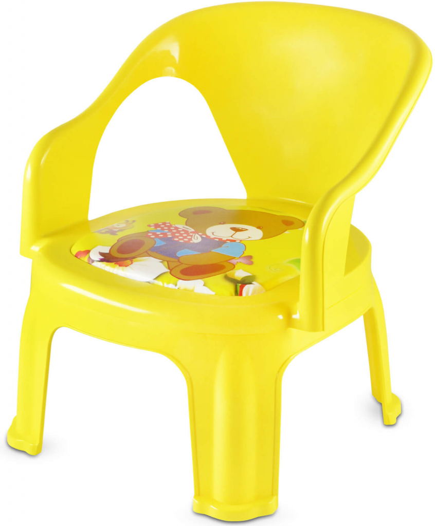Jenifer Child 909321 detská stolička s pískajúcim podsedákom plastová žltá  od 10,99 € - Heureka.sk