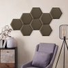RE-DESIGN, Čalúnený panel, Hexagon, 30x26cm, 1ks Farba: Čokoládovo hnedá