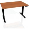Hobis Pracovný stôl Motion, PO, 3S, 120x61 - 128x80 cm, čerešňa/čierna