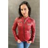 Max Original Leather Dámska kožená bunda HONEY badge red (40/L) - Red - 40/L