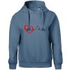 Nemecký ovčiak ekg - Oversized mikina dámská Moon - kratšia + širšia - XL ( Denim )