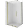 MEXEN/S - Velár sprchovací kút, posuvné dvere 90 x 85, dekor, zlato 871-090-085-31-50
