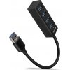 AXAGON HUE-M1A, 4x USB 3.2 Gen 1 MINI húb, kovový, kábel USB-A 20cm