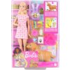 Barbie a novonarodené šteniatka