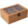 Kesper Bambusový čajový box s vekom (6 priehradiek)