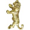 Mars & More Nástenný kovový zlatý háčik Tygr - 11.5 * 5.5 * 5cm - Mars & More
