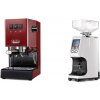 Gaggia New Classic E24 BC, red + Eureka Atom 60, white