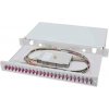 Digitus Fiber Optic Sliding Splice Box, 1U, Equipped 24x LC duplex, incl. M 25 Screw, Splice Cassette Color Pigtails OM4, Adapter