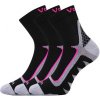 VoXX® Kryptox Unisex športové ponožky - 3 páry BM000000631000100493 čierna/magenta 39-42 (26-28)