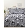 MKLozkoviny.sk Predĺžené bavlnené obliečky Renforcé – Panda - 140 × 220 cm - 70 x 90 cm
