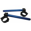 ACCOSSATO CNC-worked clip-ons ACCOSSATO CP004 with metal clamp composed of 2 half-rings 10 degrees inclination, blue