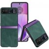Kožený kryt Classic Leather na Moto Razr 40 – Zelená